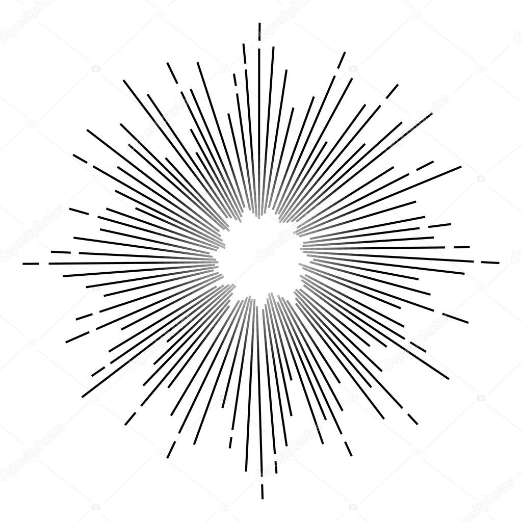 1024x1024 Vintage Monochrome Star Burst. Vector Stock Vector Oasis15