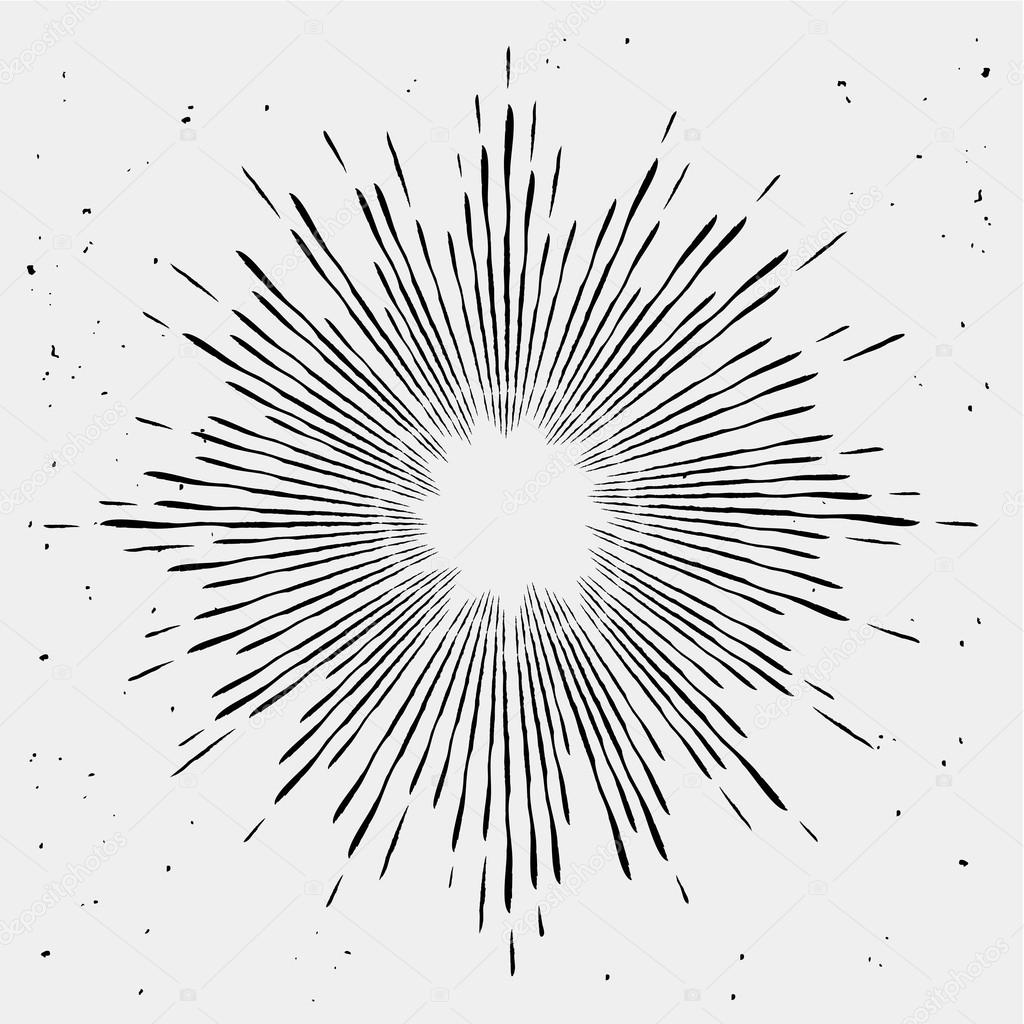 1024x1024 Vintage Monochrome Starburst Stock Vector Oasis15
