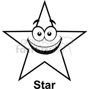 300x300 Royalty Free Geometry Star Cartoon Face Math Clip Art Graphics