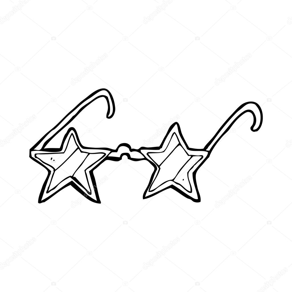 1024x1024 Cartoon Star Glasses Stock Vector Lineartestpilot