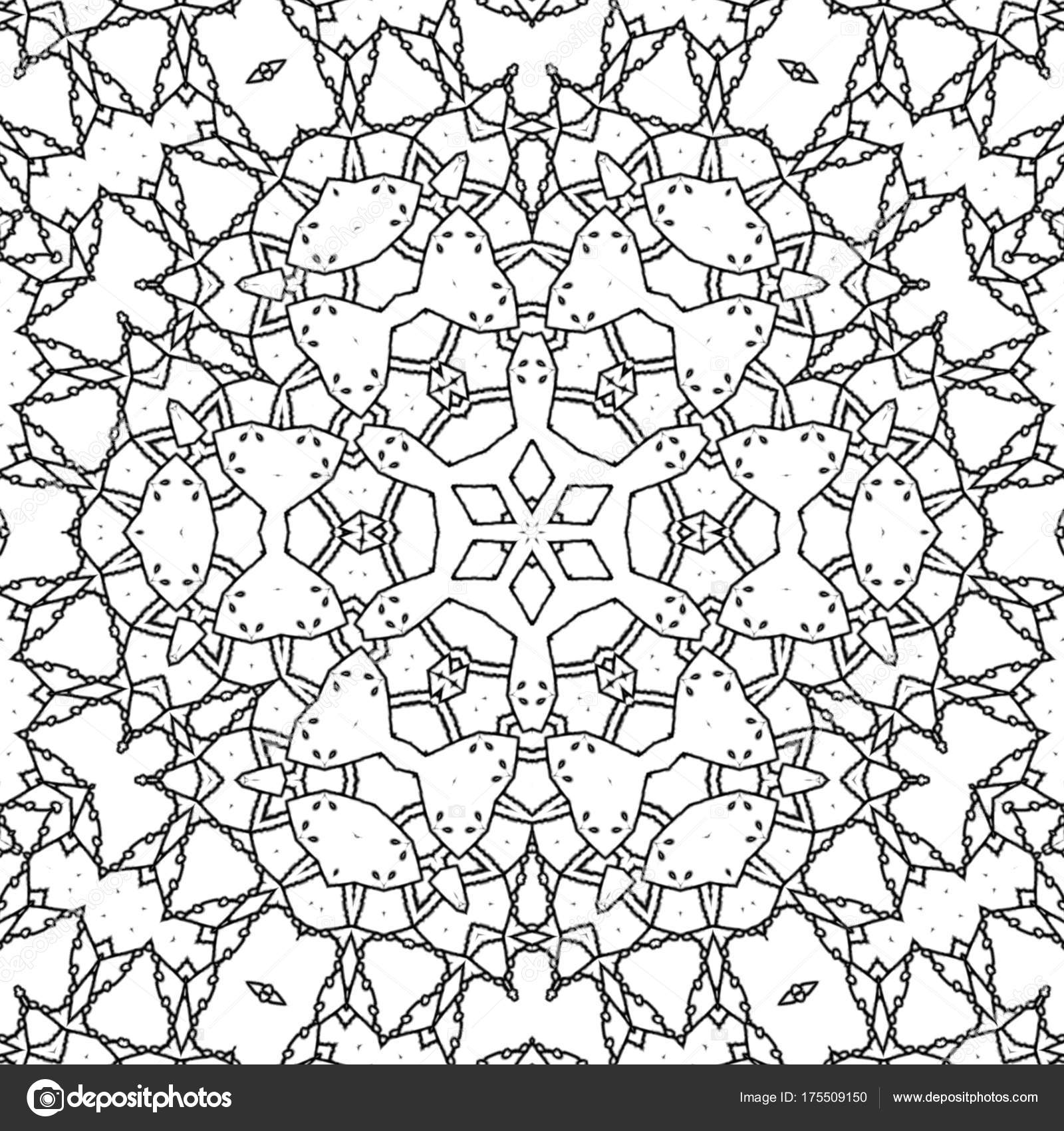 1600x1700 Abstract Coloring Page Drawing Monochrome Mandala Intricate Star