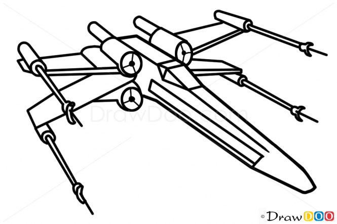 665x443 How To Draw X Wing, Star Wars, Spaceships Tattoos That I Love