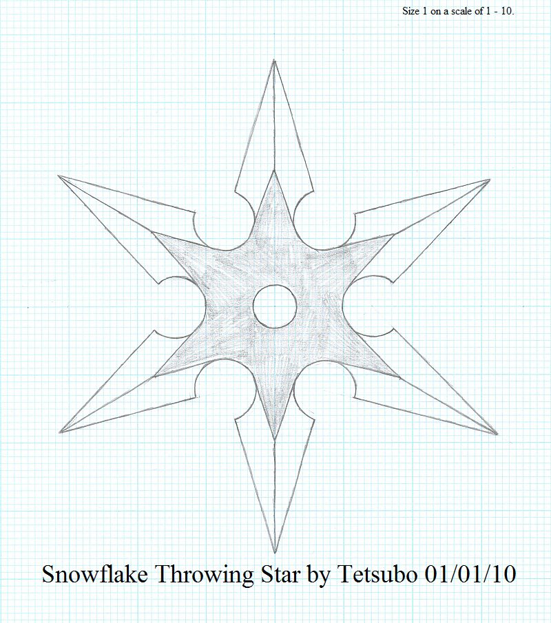 800x905 Snowflake Throwing Star By Ironstaff