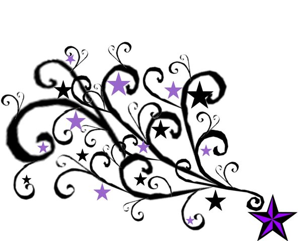 600x480 Purple Star Tat By Stock Kat