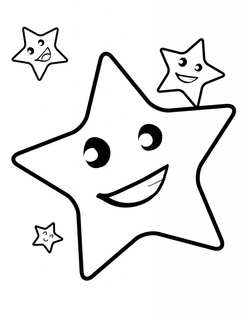 792x1024 Star Coloring Page