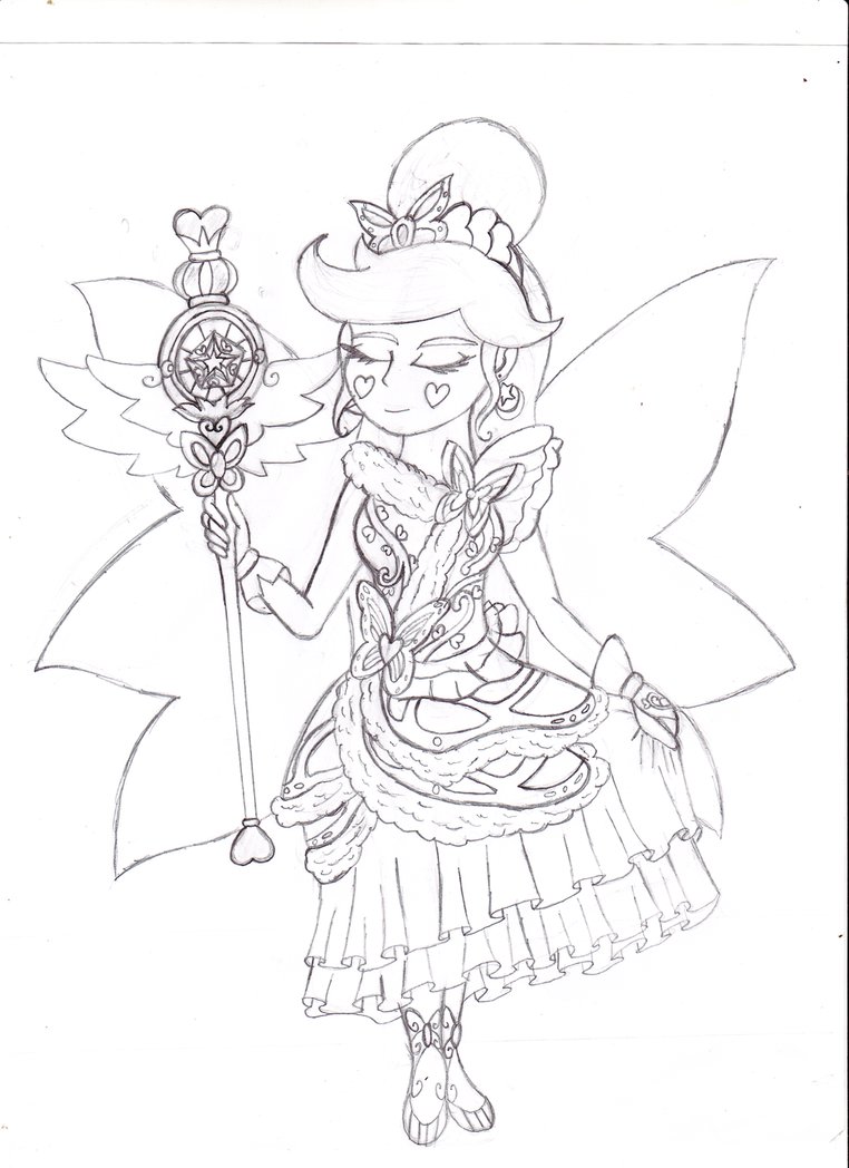 762x1048 Elegant Star Butterfly (Sketch) By Pokecure123