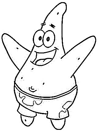 320x430 Patrick Star Cartoon Sketch