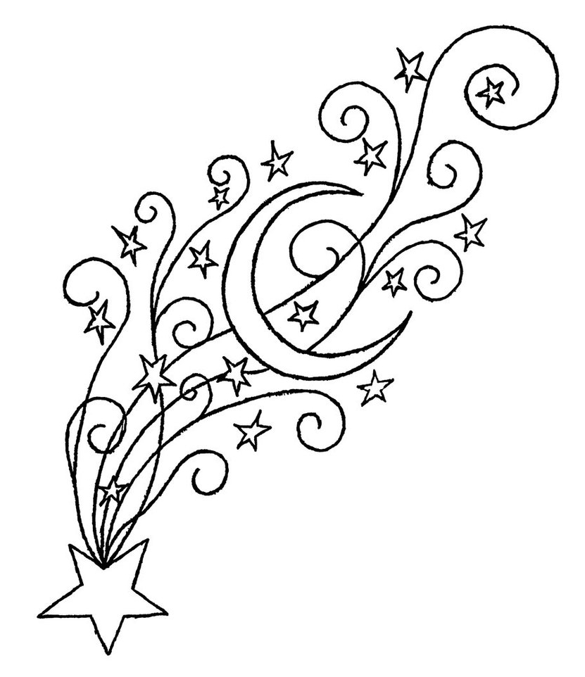 831x962 Cool Shooting Star Drawings 3d Star Drawing Free Download Clip