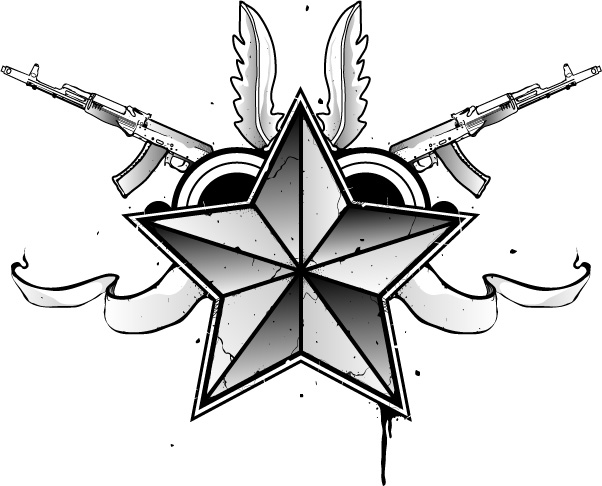 602x486 Nautical Star Tattoo Design