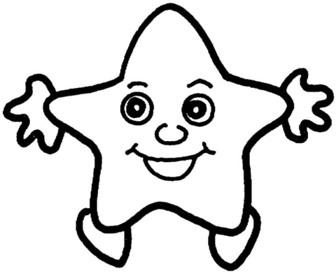 480x391 Smiling Star Coloring Page Free Printable Coloring Pages