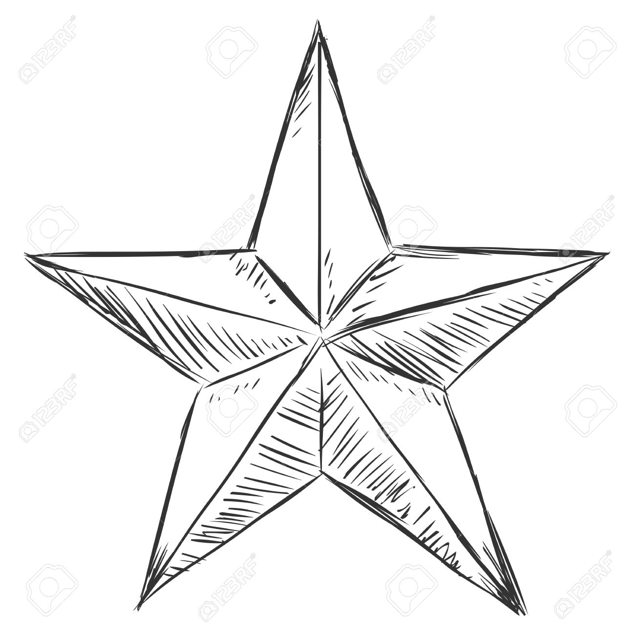 1300x1300 Vector Sketch Star Royalty Free Cliparts, Vectors, And Stock