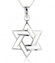 221x250 Silver Star Of David Necklace Amazon.co.uk Jewellery