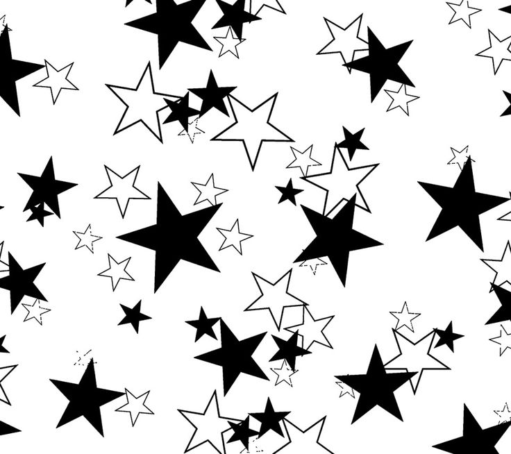 736x654 Poster Met Sterren En Hartje Zwartwit Stars