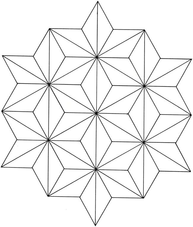 650x766 Creative Haven Geometric Star Designs Coloring Book Doodles