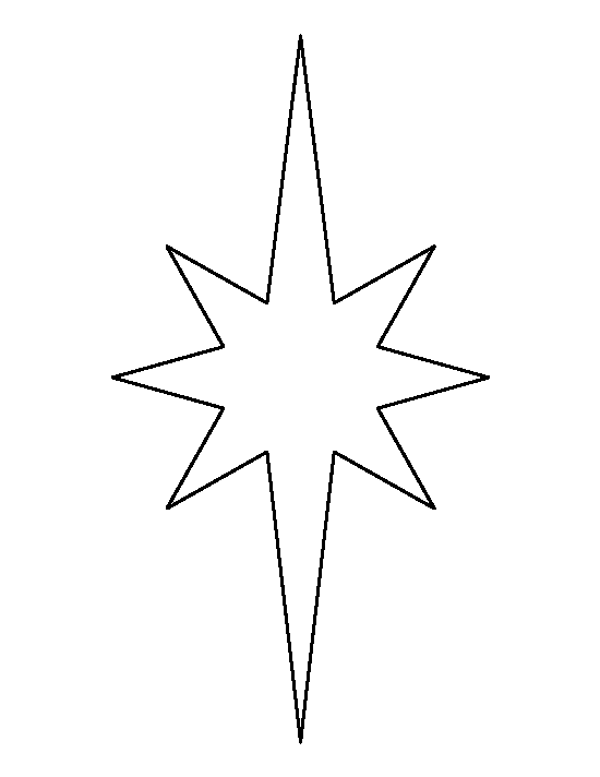 550x712 Elongated Star Pattern. Use The Printable Outline For Crafts