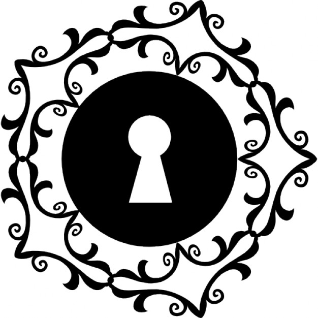 626x626 Keyhole In A Floral Design Star Shape Icons Free Download