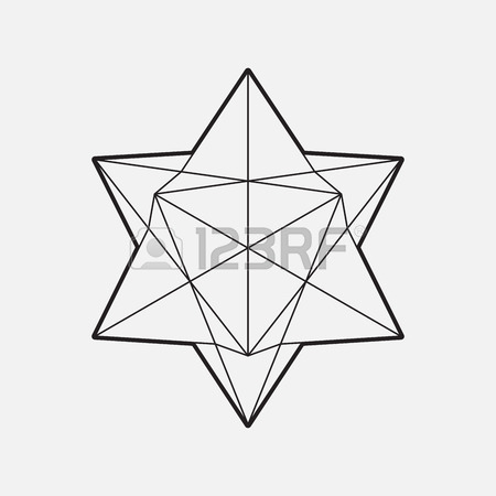 450x450 Modern Geometric Symbol, Line Design, Vector, Star Shape, Isolated
