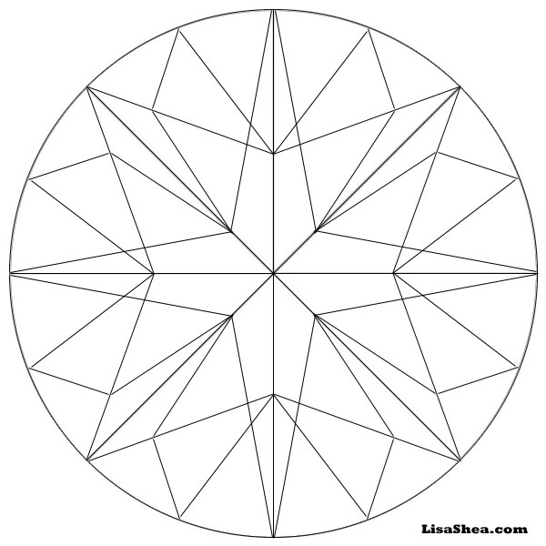 600x600 Star Printable Mandala