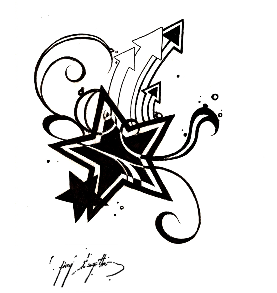 885x935 Star Tattoo Designs
