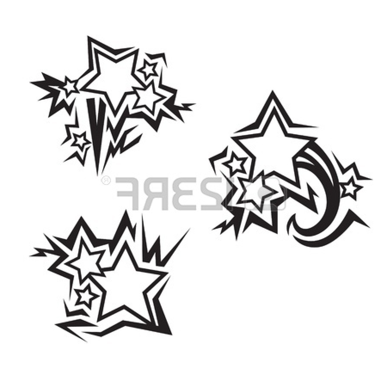 1350x1350 Tribal Star Tattoos Designs Star Tattoo Images Designs
