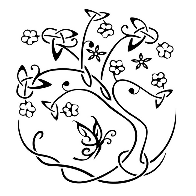 628x628 Black Moon Stars Tattoo Design