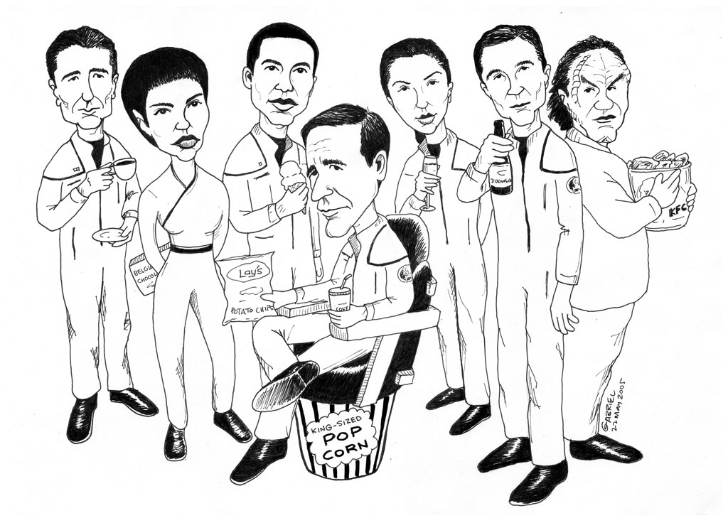 1024x729 Star Trek Enerprise Caricature By Big Nose Art