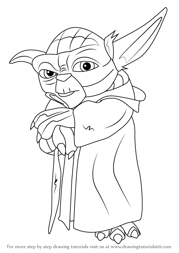 598x844 Learn How To Draw Yoda From Star Wars (Star Wars) Step By Step