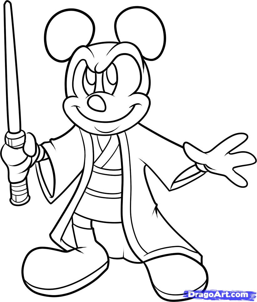 822x967 How To Draw Jedi Mickey Disney Ideas Drawings