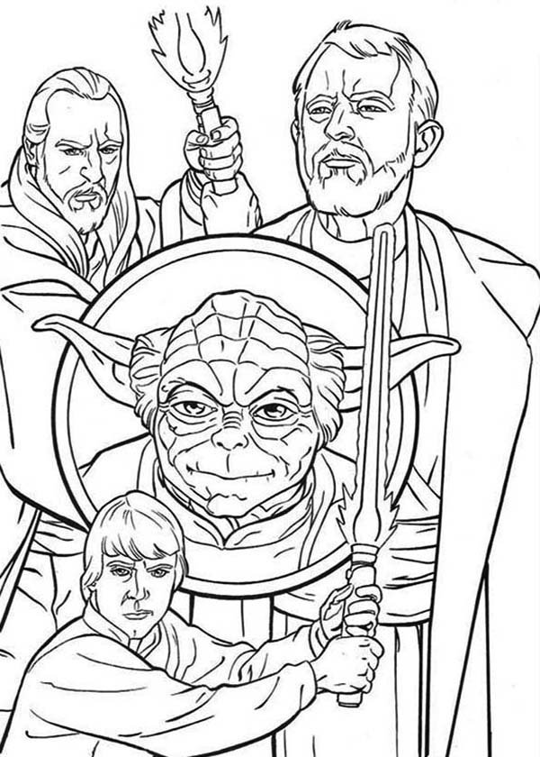 600x840 How To Draw The Star Wars Characters Coloring Page