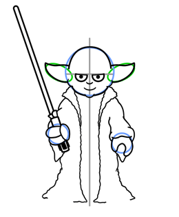 260x315 How To Draw Yoda From Star Wars