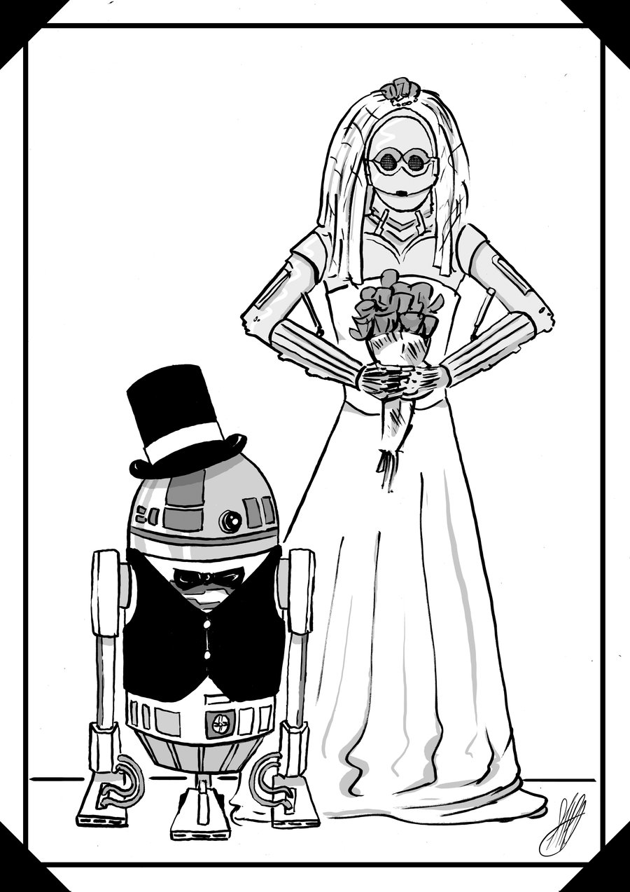 900x1273 Star Wars Wedding By Ska Ninja