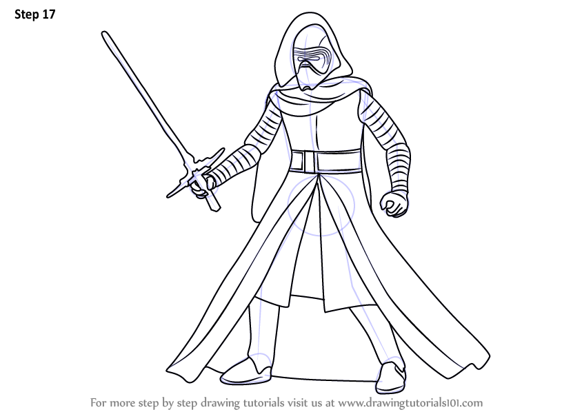 844x598 Learn How To Draw Kylo Ren From Star Wars (Star Wars) Step By Step