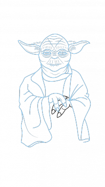 215x382 How To Draw Yoda, Star Wars, Movies, Easy Step By Step Drawing