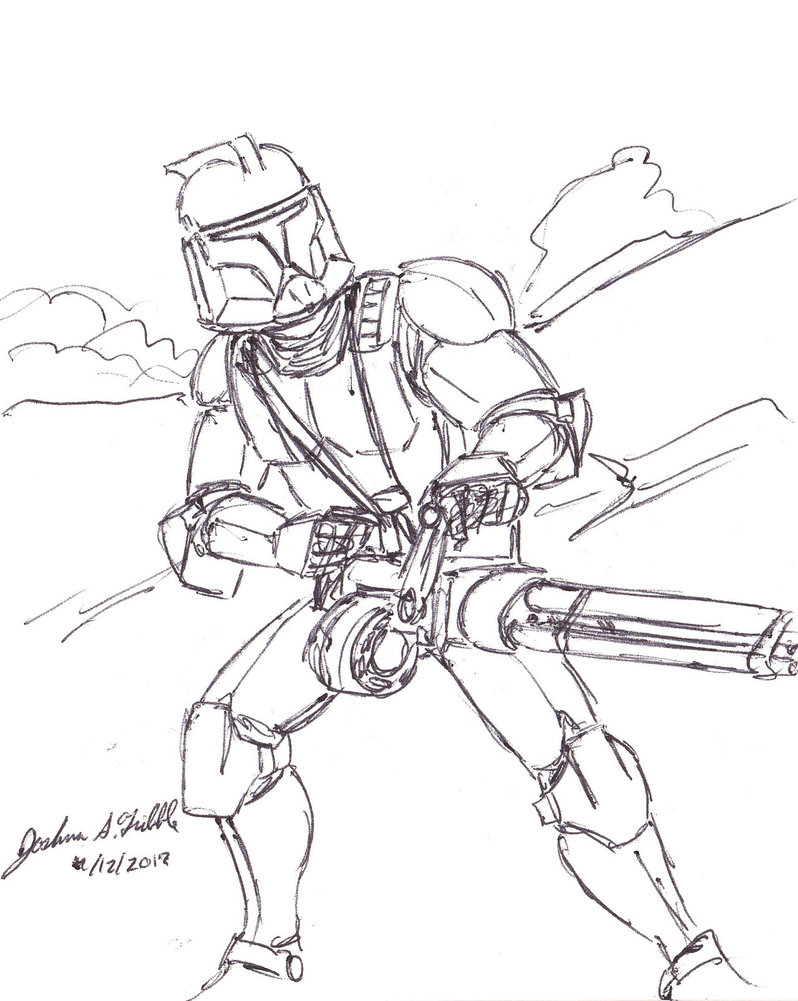Star Wars Clone Trooper Drawing at GetDrawings | Free download