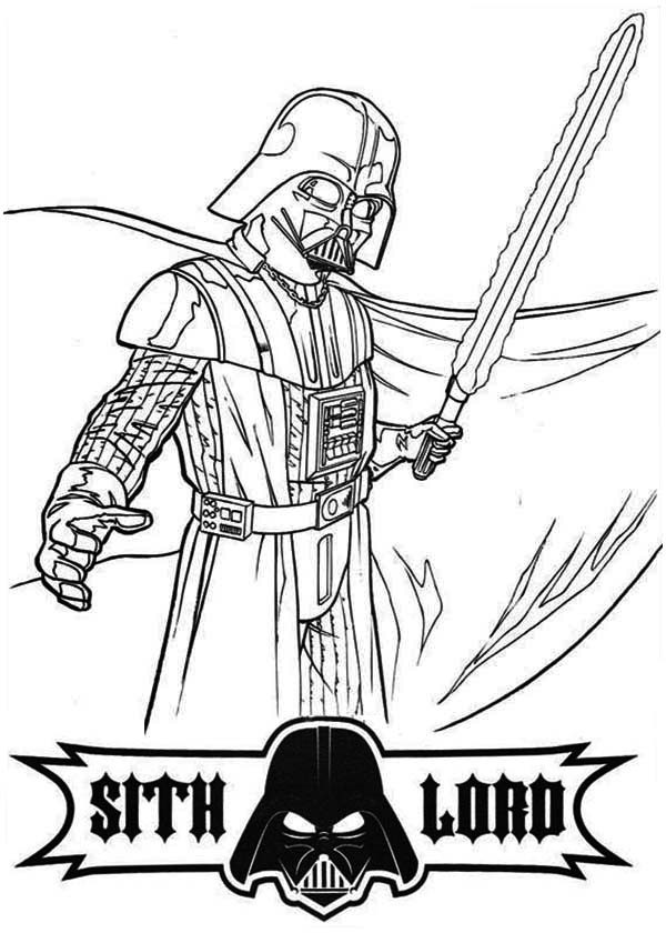 600x840 Darth Vader Is So Angry In Star Wars Coloring Page Batch Coloring