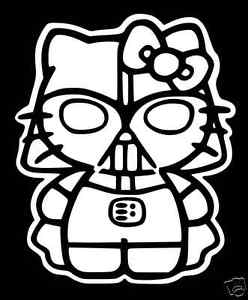 248x300 Hello Kitty Star Wars Darth Vader Car Laptop Vinyl Decal Free Ship