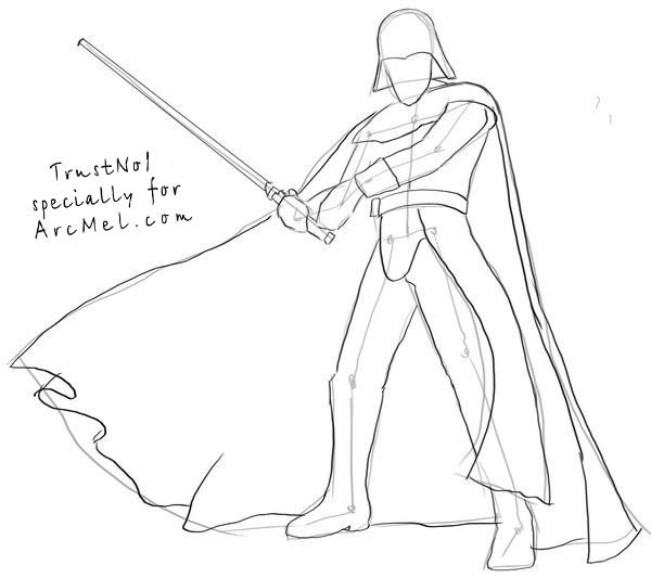 600x533 Darth Vader Drawing