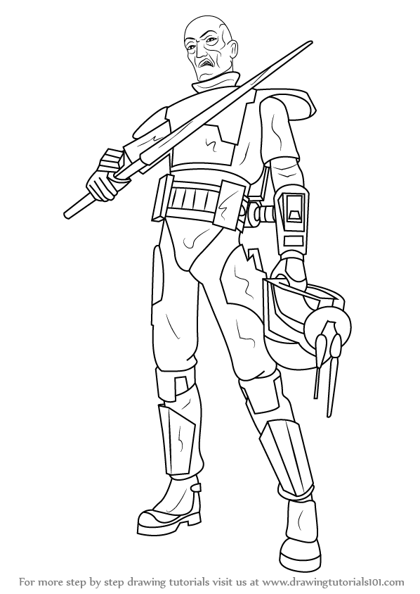 598x844 Star Wars Easy Drawing Tutorials 101 Cute Star Wars Drawings