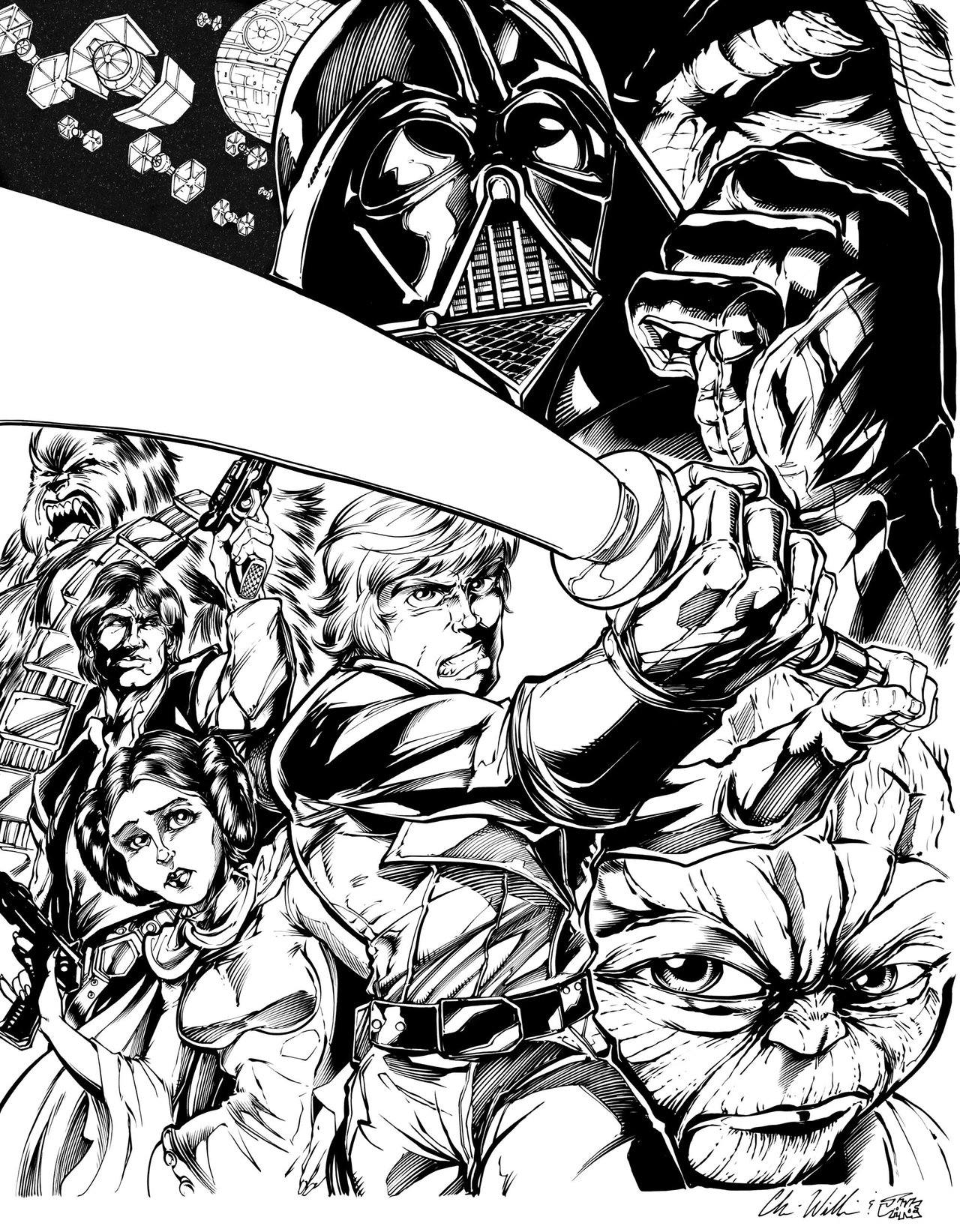 1280x1643 Star Wars By Inker Guy
