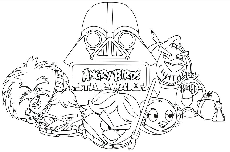 976x644 Terrific Star Wars Angry Birds Coloring Pages 21 About Remodel