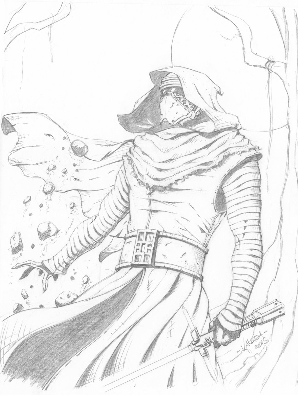 1024x1356 Kylo Ren Sketch By Rv1994