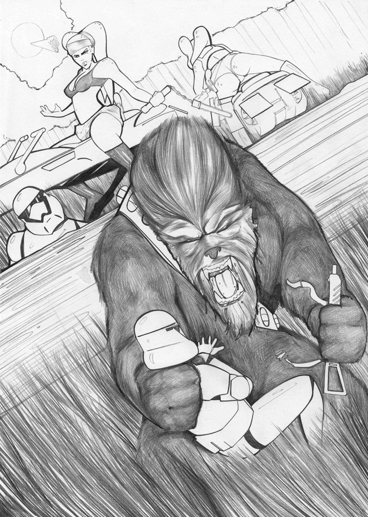 755x1059 Star Wars Pencil Sketch
