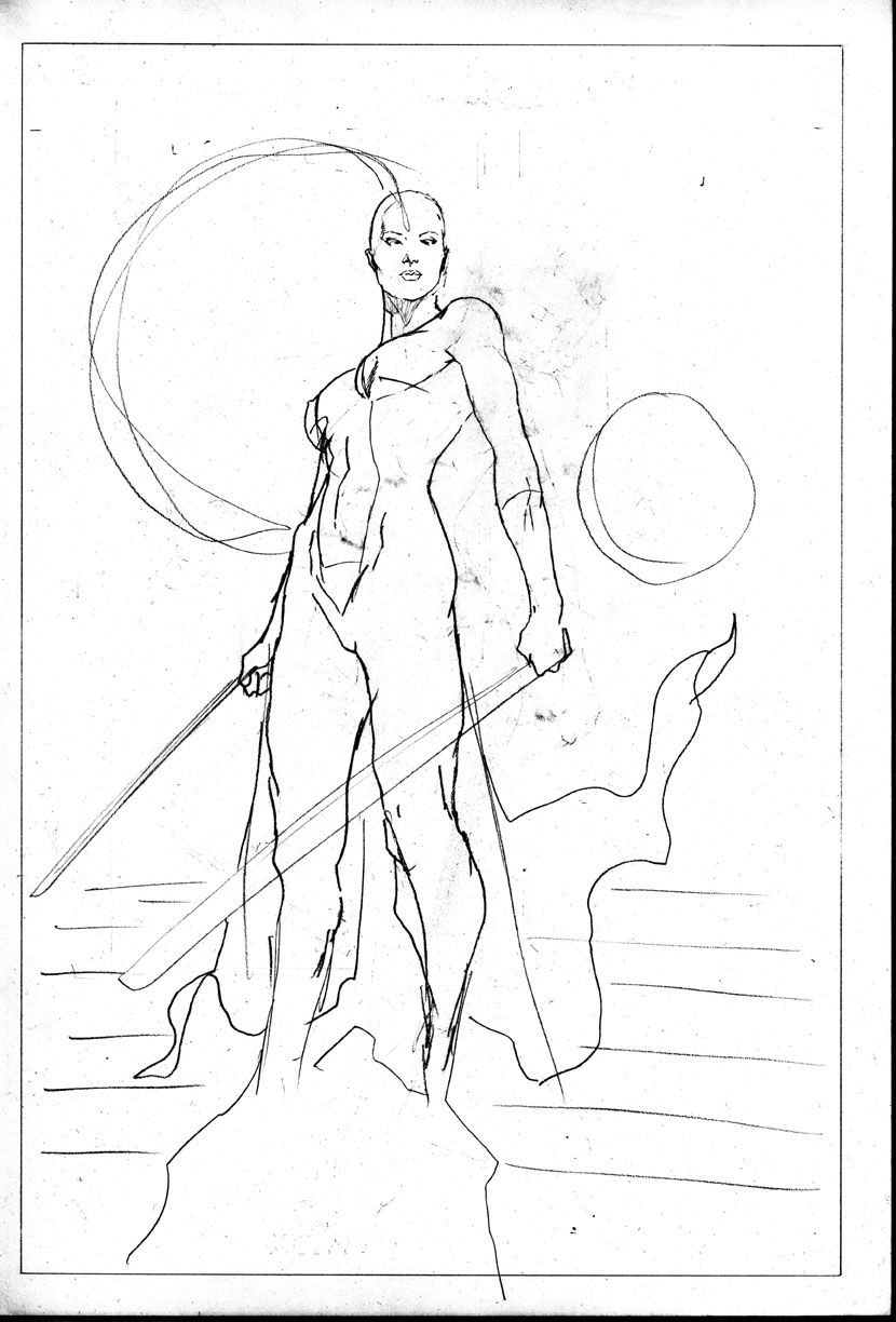 830x1224 Asajj Ventress ( My 1st Star Wars Pinup Sketch ) By Michael Bair