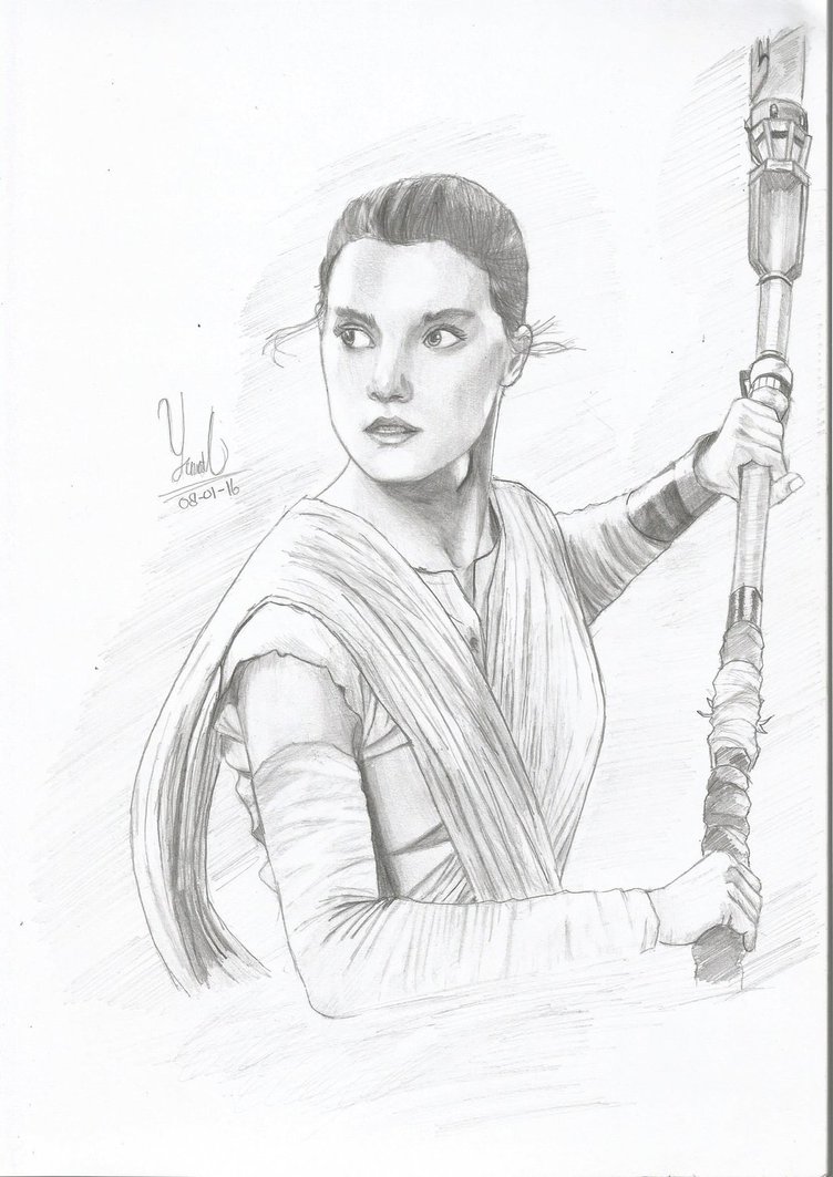 752x1063 Rey (Star Wars Force Awakens) By Yyunarto08