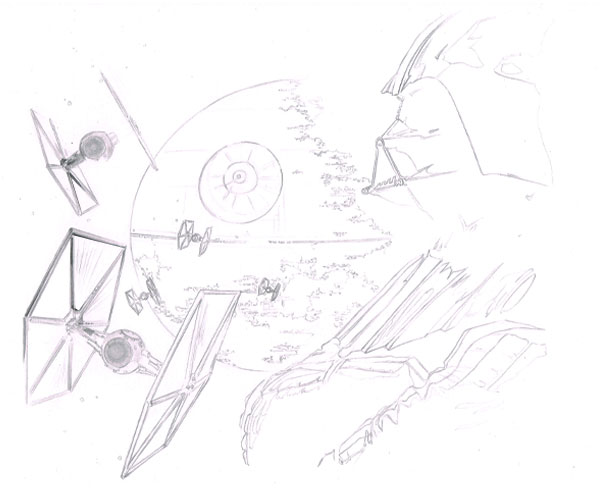 600x498 Create Your Own Star Wars Fan Art With Pencils