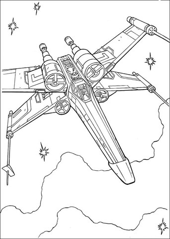 343x480 T 65 X Wing Starfighter Coloring Page Free Printable Coloring Pages