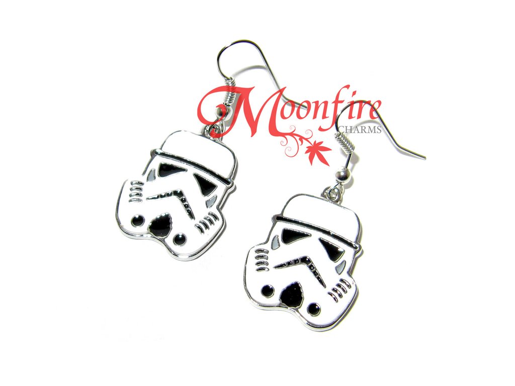 1024x768 Star Wars Stormtrooper Helmet Earrings Moonfire Charms