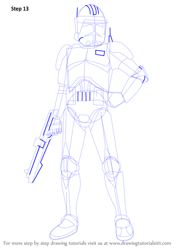 598x844 Learn How To Draw Cody From Star Wars (Star Wars) Step By Step