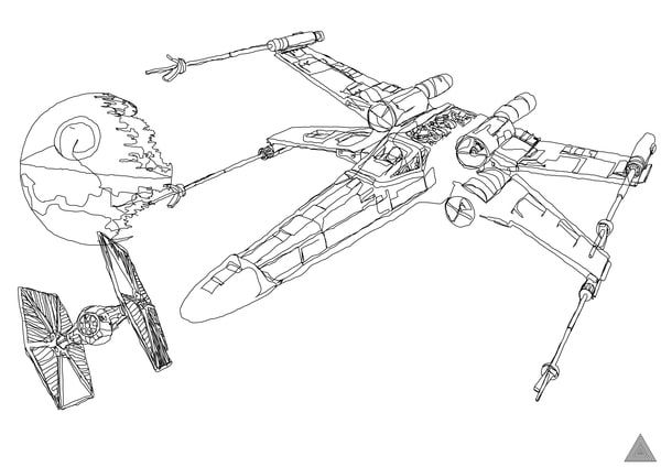 600x424 One Line Star Wars Drawings Break All Boundaries Star Wars