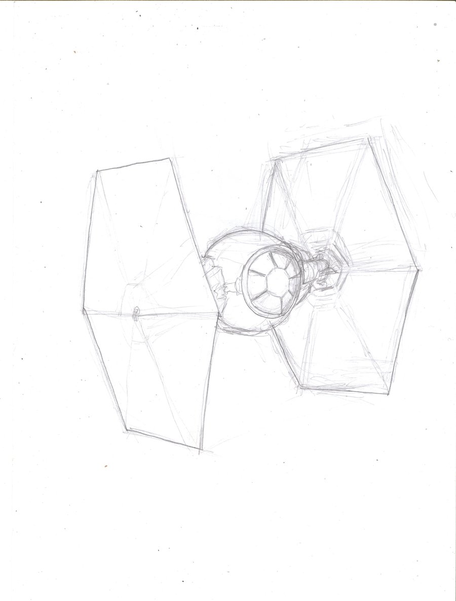900x1185 Tie Fighter Sketch By Noicem